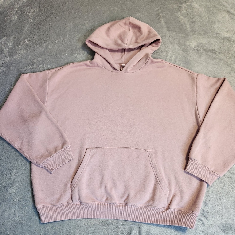 New SKIMS Cotton Fleece Classic Hoodie Dusk Muted Pink Mauve Oversized XL